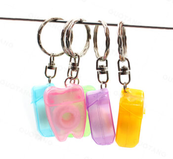 Tooth Key Chain Tooth Shaped Dental Floss